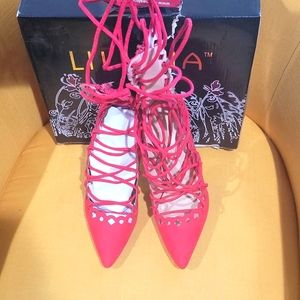 High strap stilettos